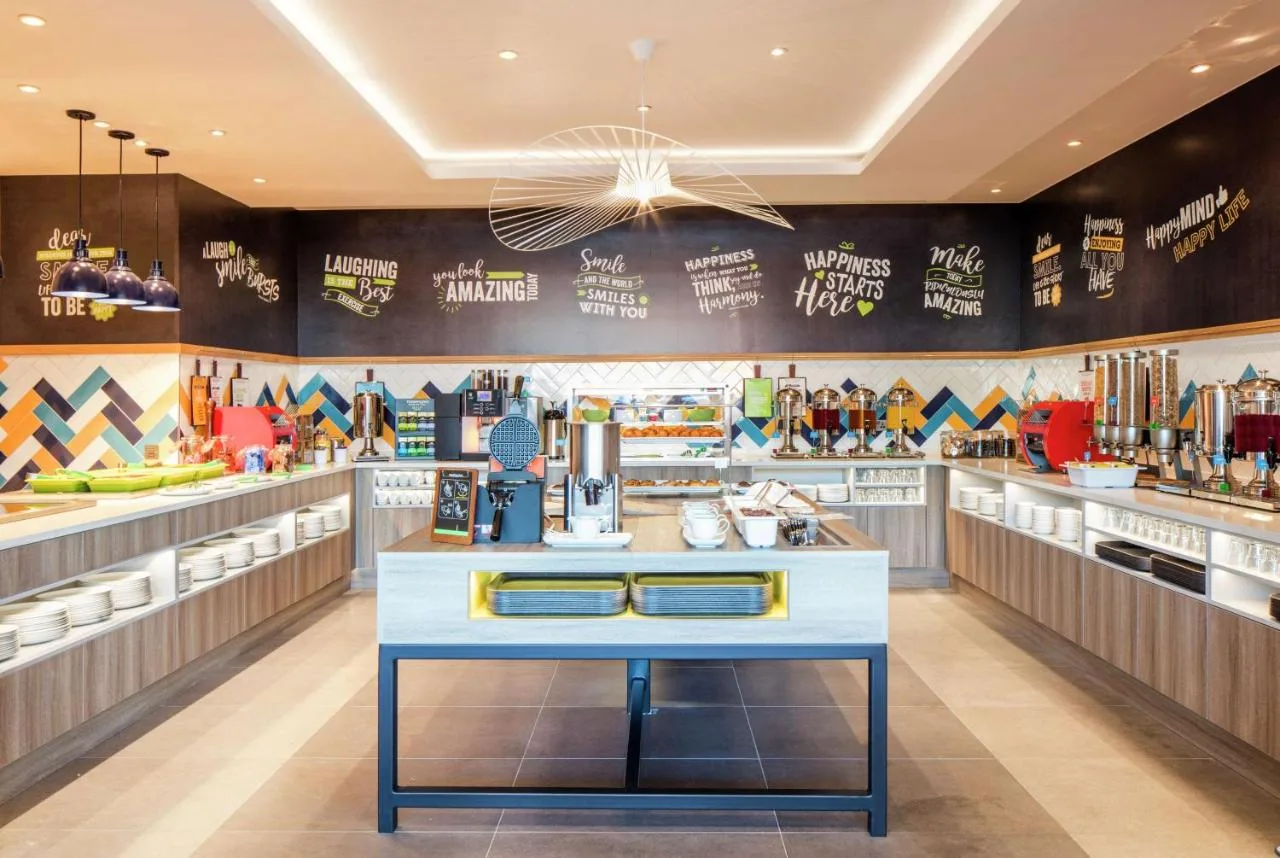 24-hour snack bar counter near reception